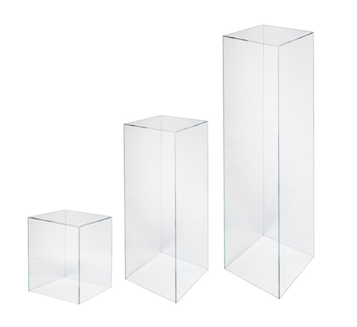 3pc Clear Acrylic Plinth Set for hire in Midrand