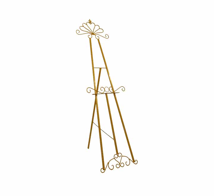 Gold Metal Easel for hire in Midrand
